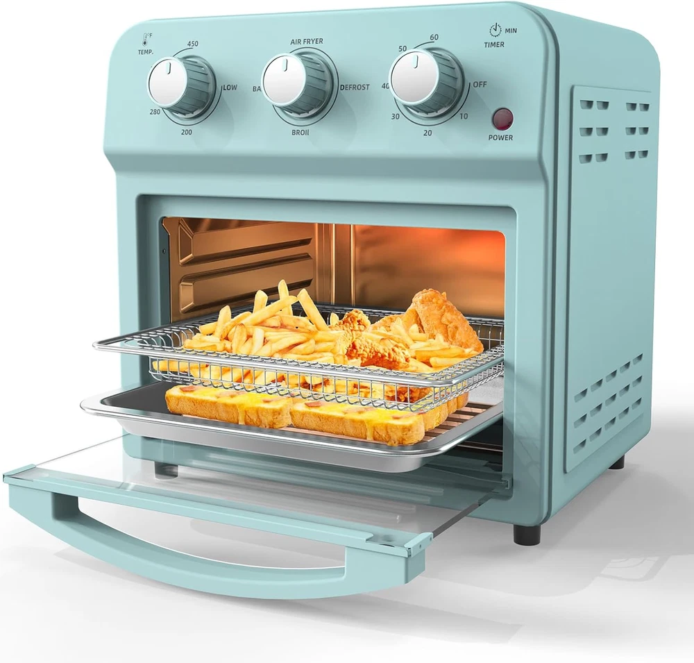Air Fryer Toaster Oven Combo, Retro Convection Oven Countertop,12L Small Toaster