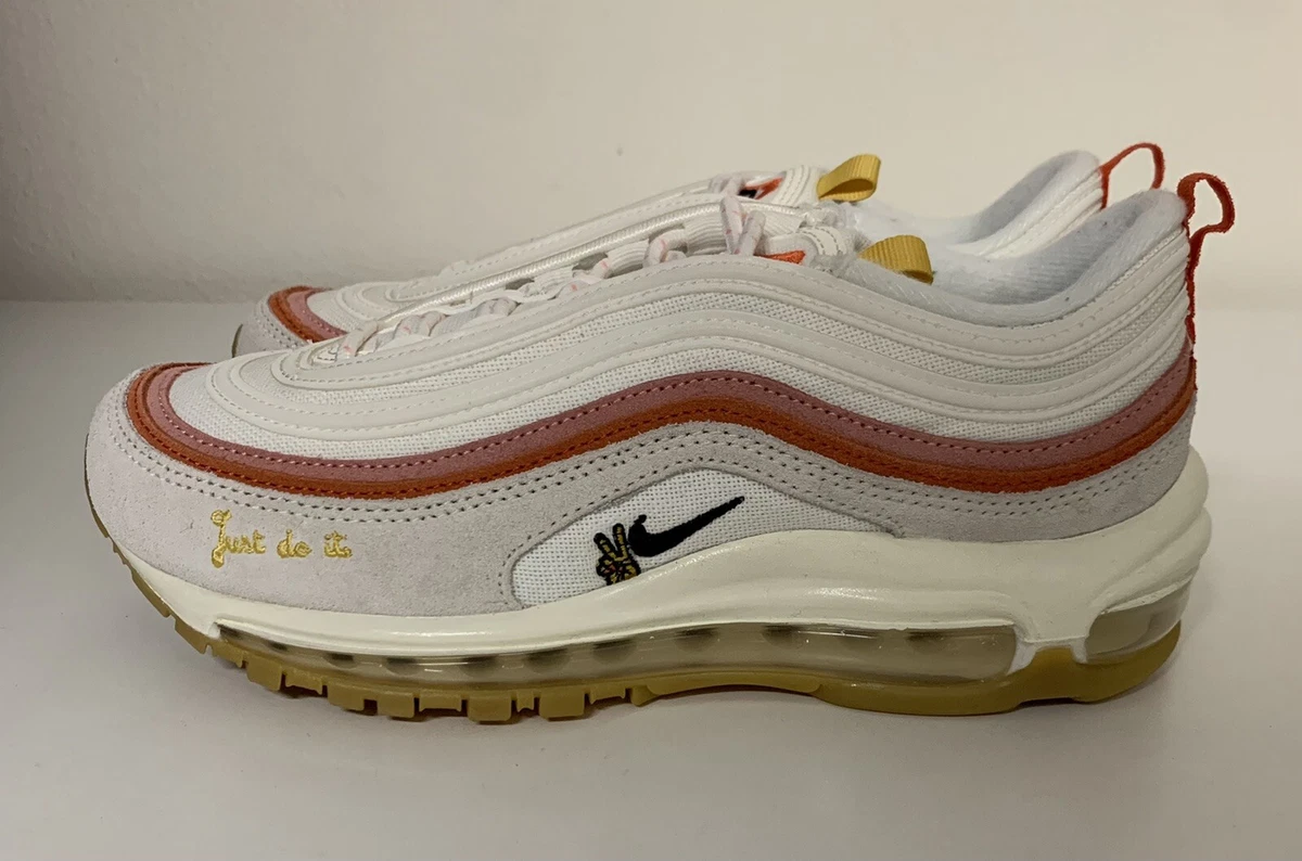 Nike Air Max 97 Peace Love And Run Women s Sz 7.5 White Sail Ivory