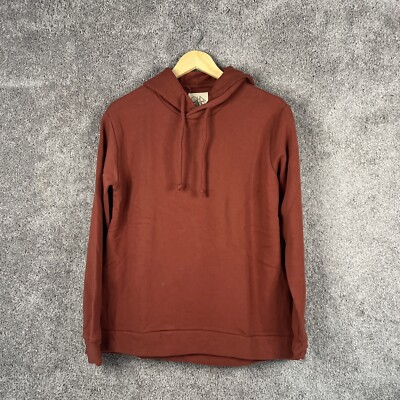 Chaser Sweatshirt Womens Small Orange Rust Long Sleeve Pullover Hoodie Split