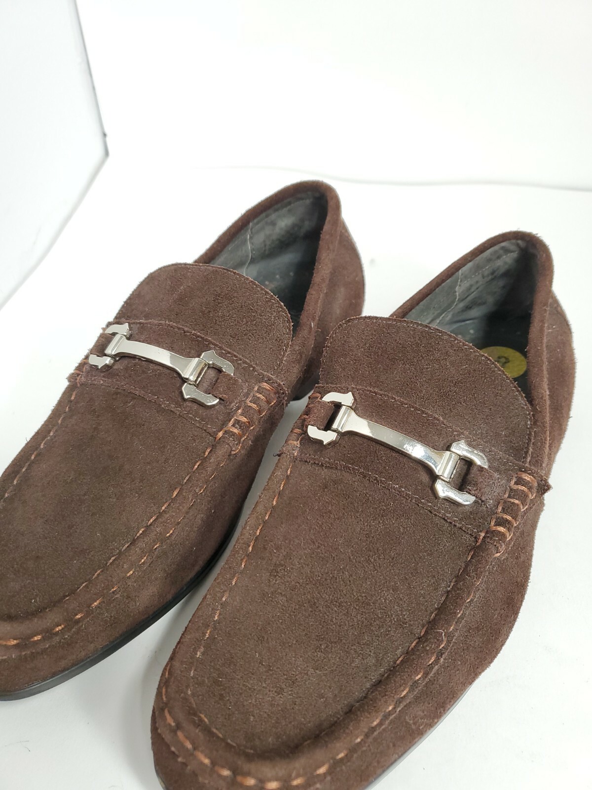 SAOLA Mocassino slip on Stacy Adams uomo memory foam pelle marrone scuro 8M