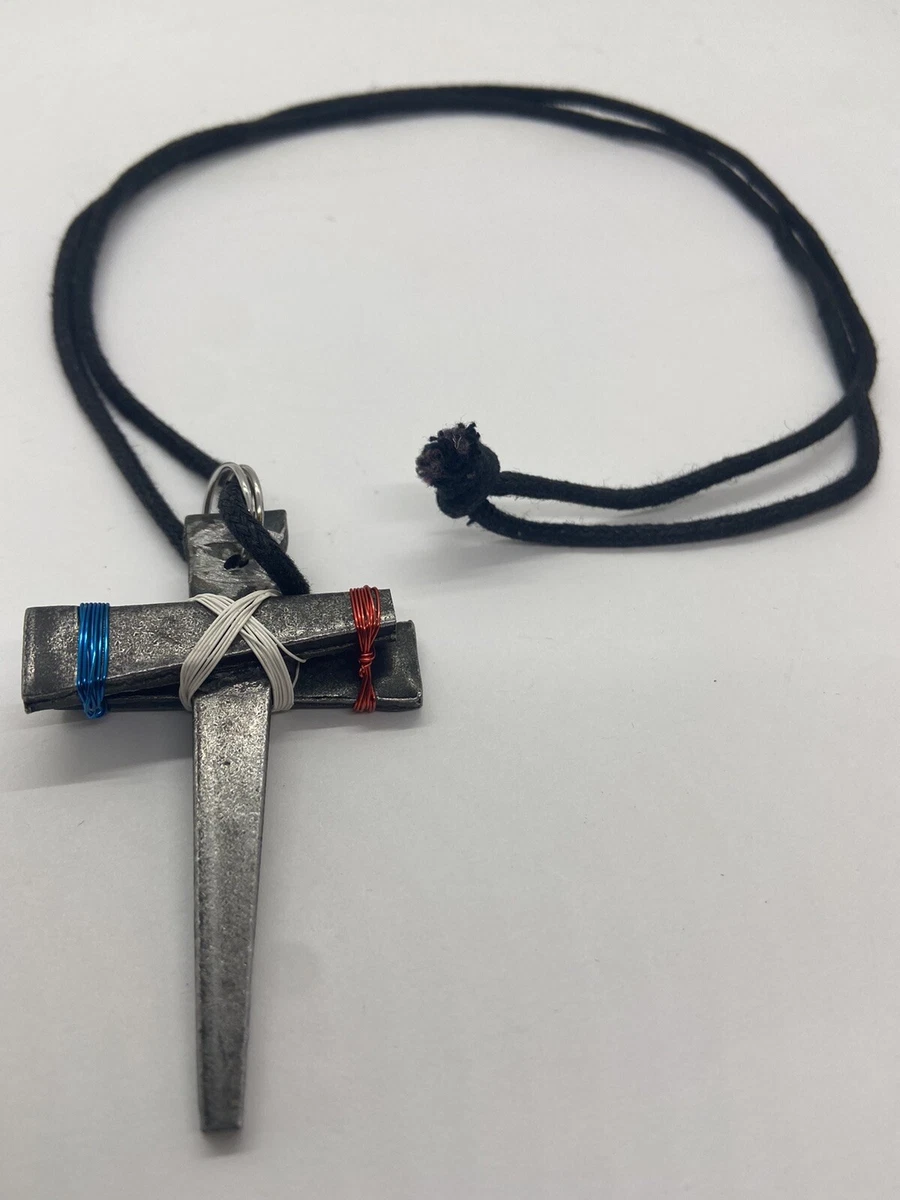 Red white and deals blue cross necklace