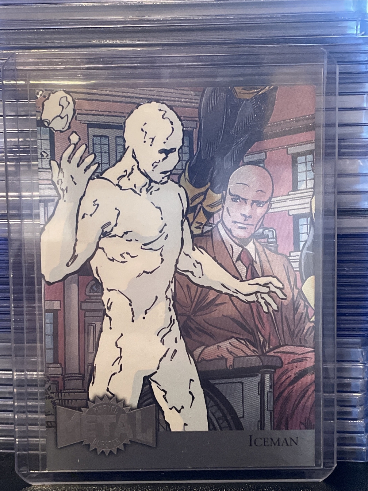 2015 Marvel Fleer Retro ICEMAN #22 - Flair Marvel Metal Blaster Subset