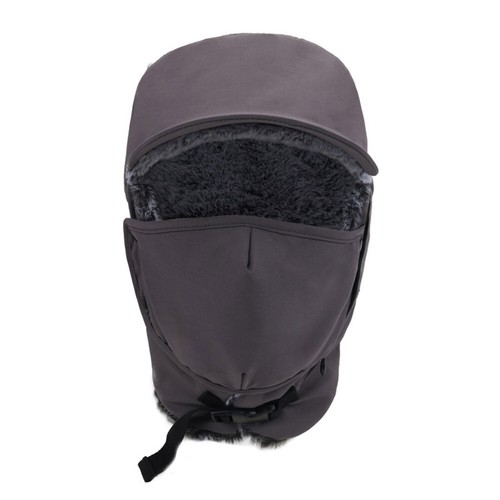 Winter Warmer Thermal Fur Lined Hat Windproof Face Mask Cover Cap w/ Ear Flaps - Picture 23 of 27