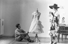 Italian Tailor Valentino Dressing A Mannequin 1959 2 Old Photo