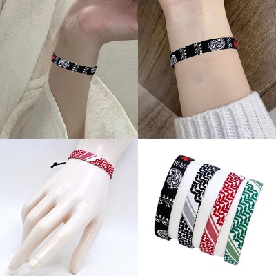 1pc New Design Arabic Scarf Style Bracelet Multicolor Webbing Hand Rope Men