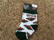 NHL Minnesota Wild For Bare Feet Infant Socks Size 0-3 BNWTS