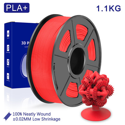 JAYO 1.1KG PLA+ Red 1.75mm Filament 3D Printer High Stiffness NO Bubble Neatly