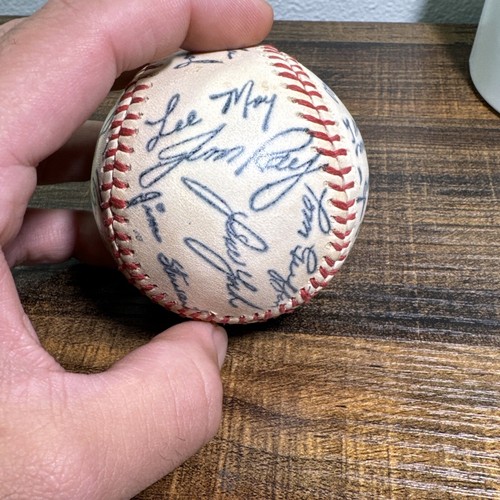 SIGNED AUTOGRAPHED HOUSTON ASTROS 1970s Era Baseball Lee May Jim Ray Gallagher - Picture 7 of 24