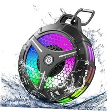 Bluetooth Shower Speaker, Suction Cup, Small Portable Wireless IPX7 Silver