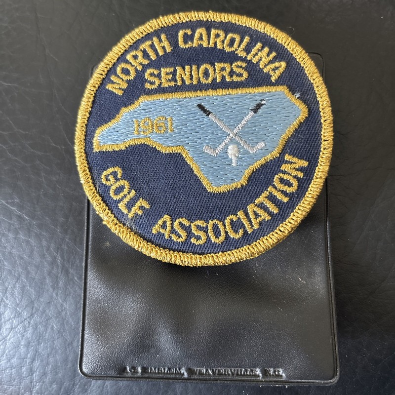 1961 North Carolina Seniors Golf Association Magnetic Badge Pinehurst NC Member