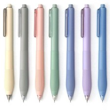 Retractable Pens, 0.5mm Fine Point Black Ink, 7-Pack Smooth Writing Pens for ...