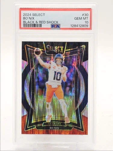 BO NIX 2024 SELECT CONCOURSE ROOKIE BLACK & RED SHOCK RC PSA 10 Q4871