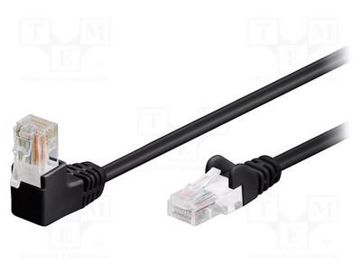 Patch cord RJ45-Stecker,RJ45-Stecker, abgewinkelt, unten