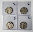 Standing Liberty Quarter 4 Coin Lot. 1929 D, 1930, 1930, 1930 Auction Lot #6