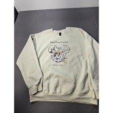 Walt Disney World Mickey Mouse Friends Sweatshirt Cream XL Heavy Blend 1971