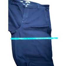 Ava Viv Womens Plus Size 18W Wide Leg Cropped Chino Pants Dark Blue