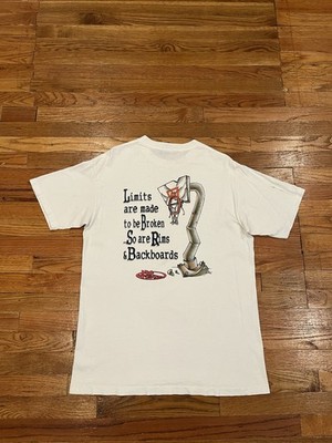Vintage No Fear Limits Are Made To Be Broken Distressed Single Stitch T Shirt L