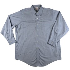 Brooks Brothers Dress Shirt Mens 16.5 32/33 Blue Non Iron Long Sleeve