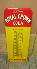 Vintage RC ROYAL CROWN COLA Soda Thermometer NEHI Tin Sign Beautiful WOW ~ LQQK!