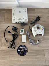 SEGA Dreamcast White PAL Console Bundle -Controller,Memory & Rumble pak,game