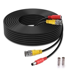 WILDHD BNC Cable 150ft All-in-One Siamese Video and Power 150ft, Black