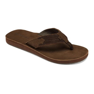 Cobian Campo Del Sol Lazo Flip-Flops Men's Brown Leather Slide Sandal DAB116