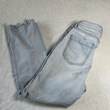 We The Free Womens Curvy Jeans Size 29 Light Wash Raw Hem High Rise Straight Leg