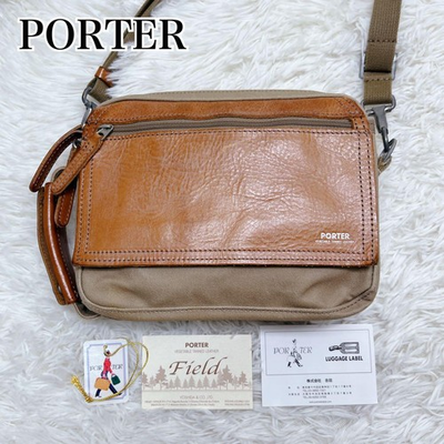 #ad PORTER Field 3WAY Leather Shoulder Bag 15cm x 20cm x 6cm Used $158.07