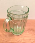'30's  Anchor Hocking Glass Pitcher Colonial  Uranium green Depression Glass