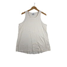 Cabi Comeback Striped Tank Top size XL Cream/White Style 5762
