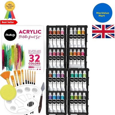 Komplettes Acrylmalset - 32 Metallicfarben mit ungiftiger Zertifizierung