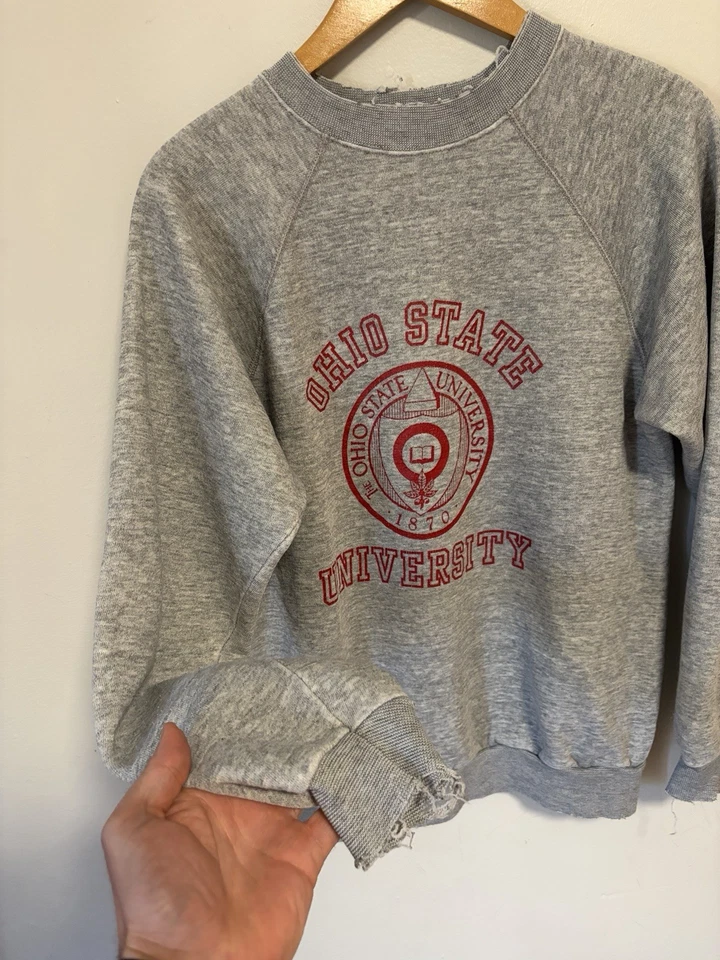 Vintage 1970s Ohio State University (OSU) Crewneck Sweatshirt Size Large USA - Image 3 of 4
