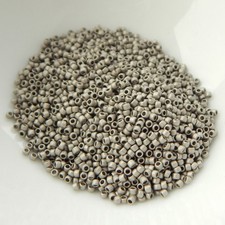 15/0 TOHO 10 grams Seed Beads Metallic Frosted Antique Silver No. 566