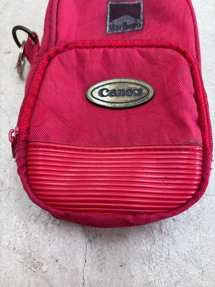 Bolso con correa de bolsillo para cámara de cañón Marlboro Y2K vintage años 90 - 4,5x7 Foto 2 de 4