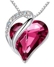 Necklaces for Women, Infinity Love Birthstone 10b-October-Tourmaline Pink