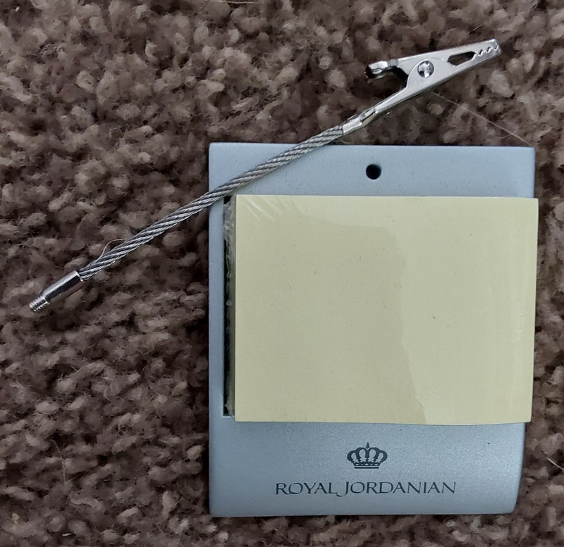 NEW ROYAL JORDANIAN AIRLINE SMALL NOTEPAD WITH CLIP