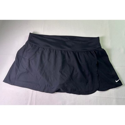 Nike Black Solid Element Swim Skirt Skort Plus Size 1X Board Skirt Brief Liner