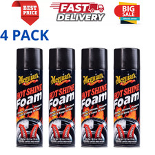 (4 Pack) Meguiar's Hot Shine Tire Foam, G13919, 19 oz, Aerosol, Easy Spray Foam
