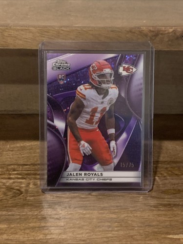 2025 Topps Chrome Black- Jalen Royals RC Purple Mini Diamonds Refractor /75🔥