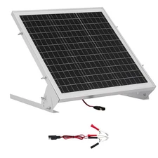 Uimoso 20W 12V Solar Trickle Charger Kit with Integrated MPPT Controller