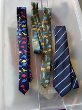 3 Boys Ties New Dinos, Bears Blue Stripes