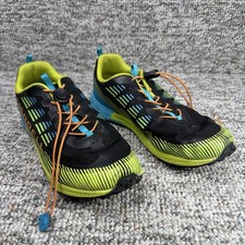 Merrel Shoes Kids Boys 7 Agility Peak Big Hiking Trail Running Black Green Blue