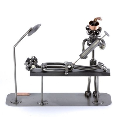 Steelman24 Nurse Metal Figurine Nuts Bolts Handmade Germany Decor Gift