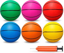 6 Inch PVC Mini Basketball for Indoor Mini Hoops, Soft 6" Rubber Small Repacemen