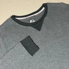 JCP Mens Gray Crewneck Sweatshirt Long Sleeve Casual 100% Cotton Pullover