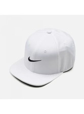 Nike Pro Structured Round Bill Cap Adult M/L White Flat Bill Snapback FJ0437 100