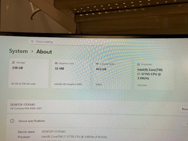 HP Compaq Elite 8300 Ultra Slim Desktop PC | Intel i5-3470S Quad Core 2.90 GHz - Image 4 of 4