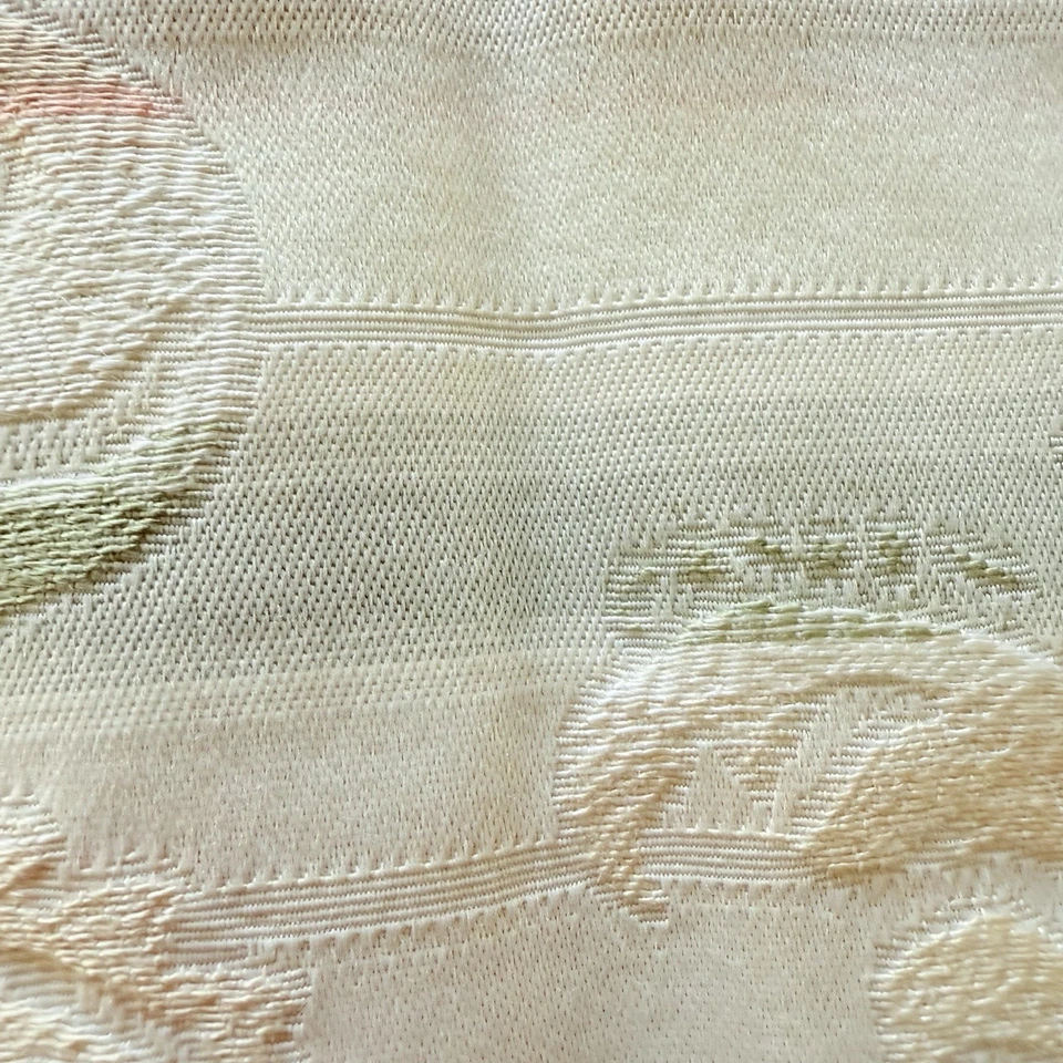 The Jacquard Damask Upholstery Stripe Scroll Fabric Sage Beige Ivory 44” X55” - Image 4 of 4