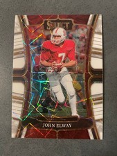 John Elway Denver 2023 Panini Select Draft Picks-Concourse White Lazer Prizm #97