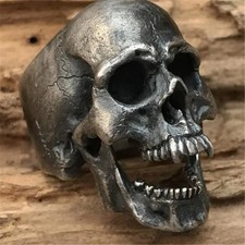 Men's Stainless Steel Unique Gothic Skull Ring Biker Punk Retro Biker Motorcycle